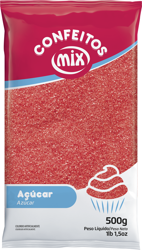 Açúcar Cristal Vermelho Mix 500g