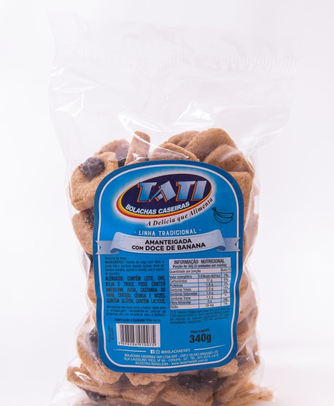 Bolachas Caseiras Banana Tati 340G