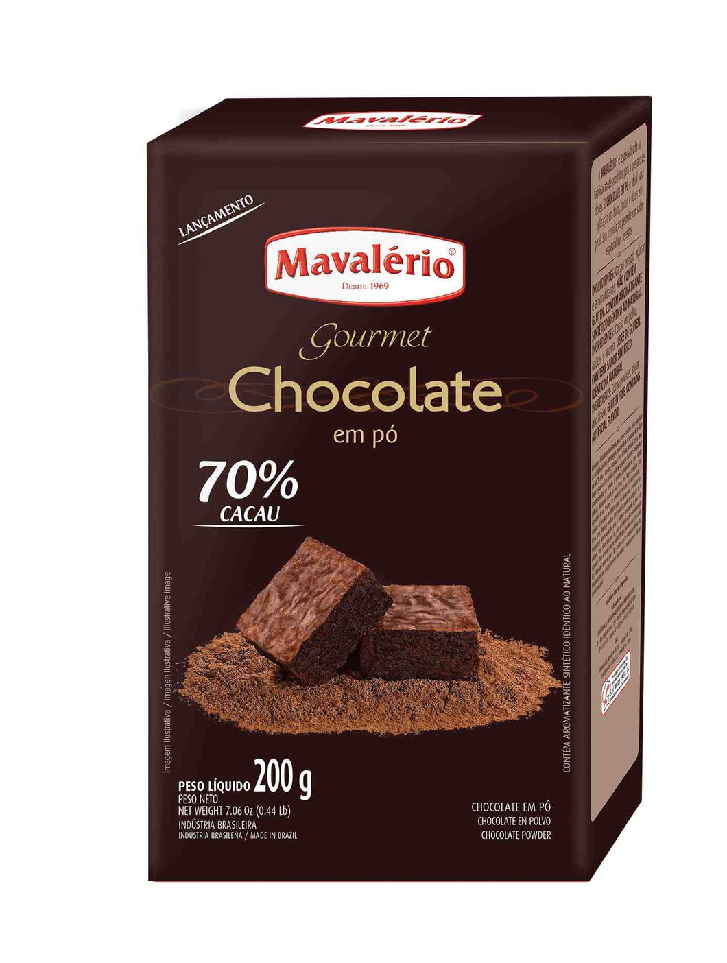 Chocolate Em Po 70 Cacau 200G Mavalerio