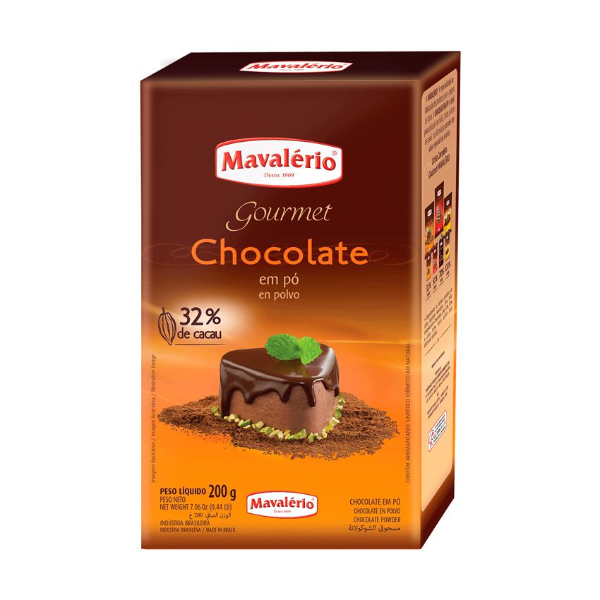 Chocolate Em Po 32 Cacau 200G Mavalerio
