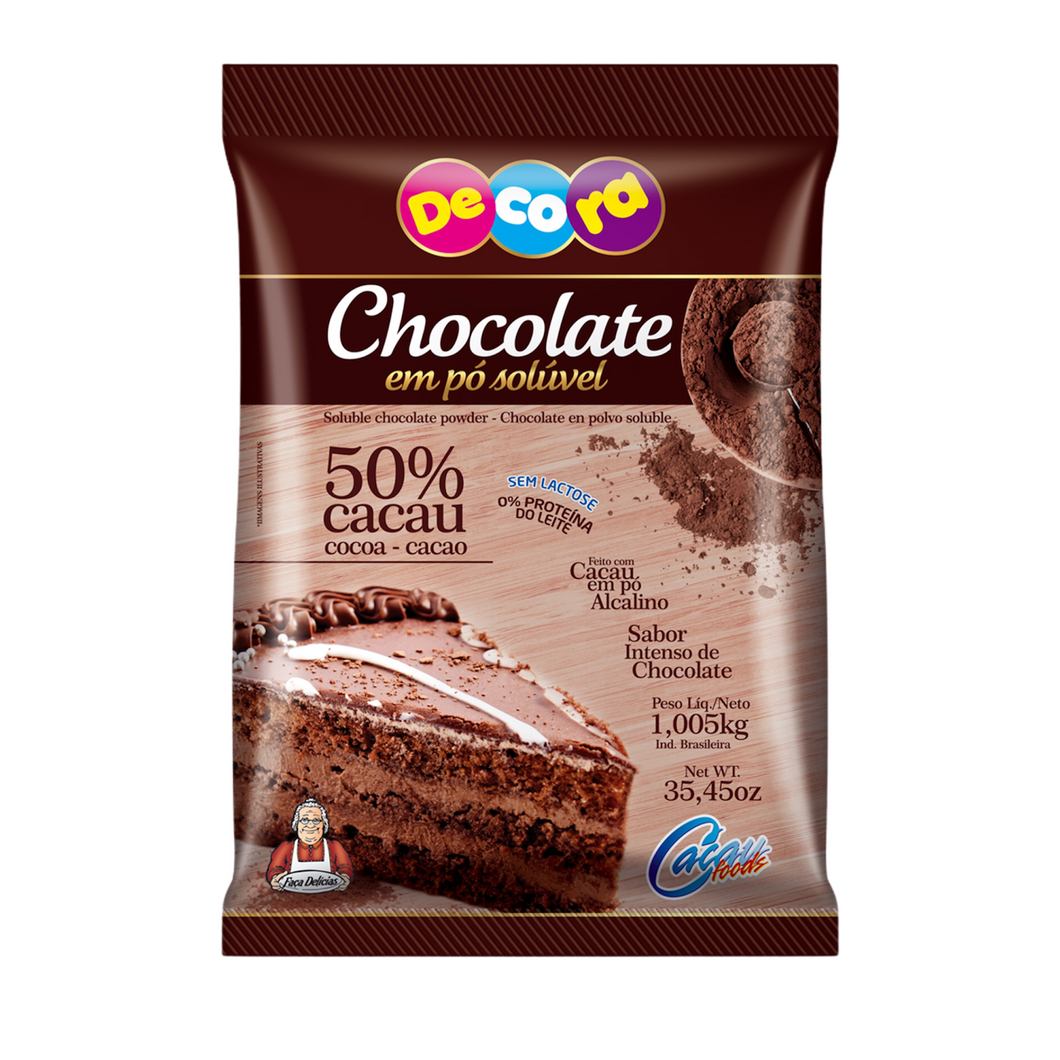 Chocolate Em Po 50 Cacau 1Kg Decora