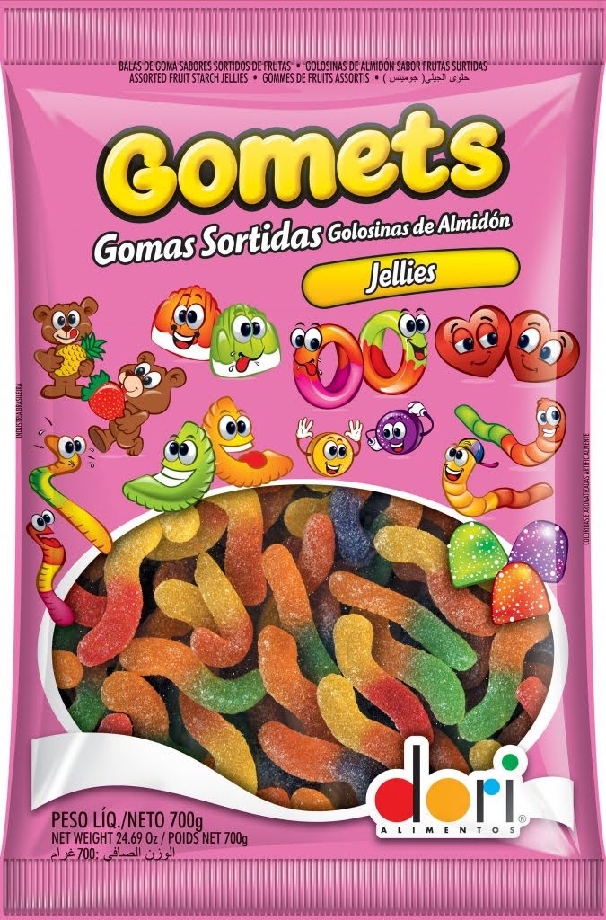 Gomets Minhocas De Frutas 700G